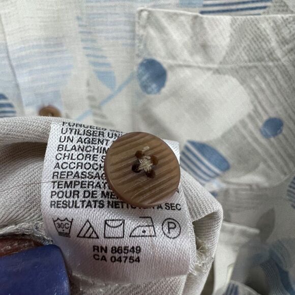 Tommy Bahama Shirt Mens Large Blue Silk Floral Camp Button Up Casual Hawaiian - Picture 13 of 13